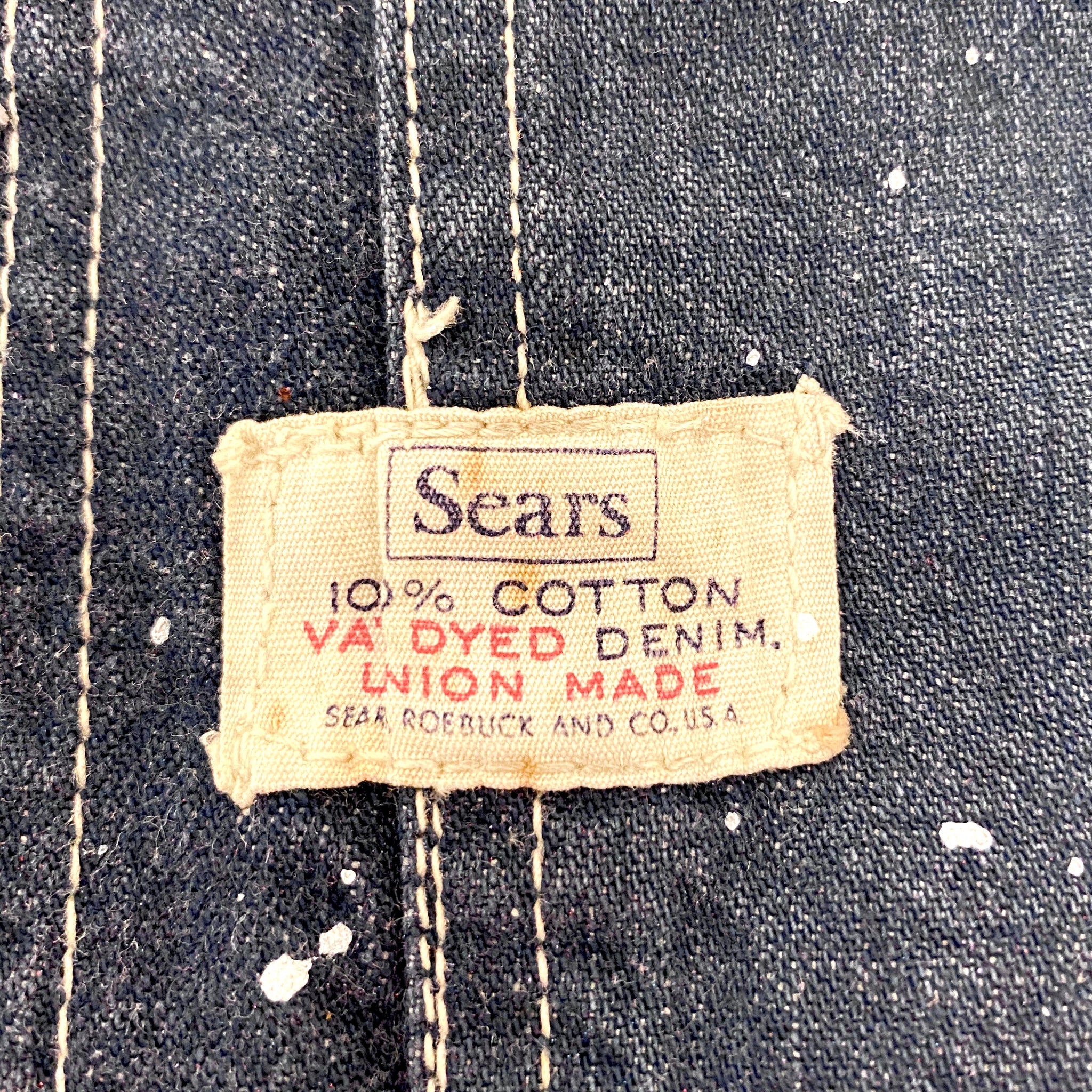 シルバー/レッド Sears 70s Vat-dyed denim デニムカバーオール