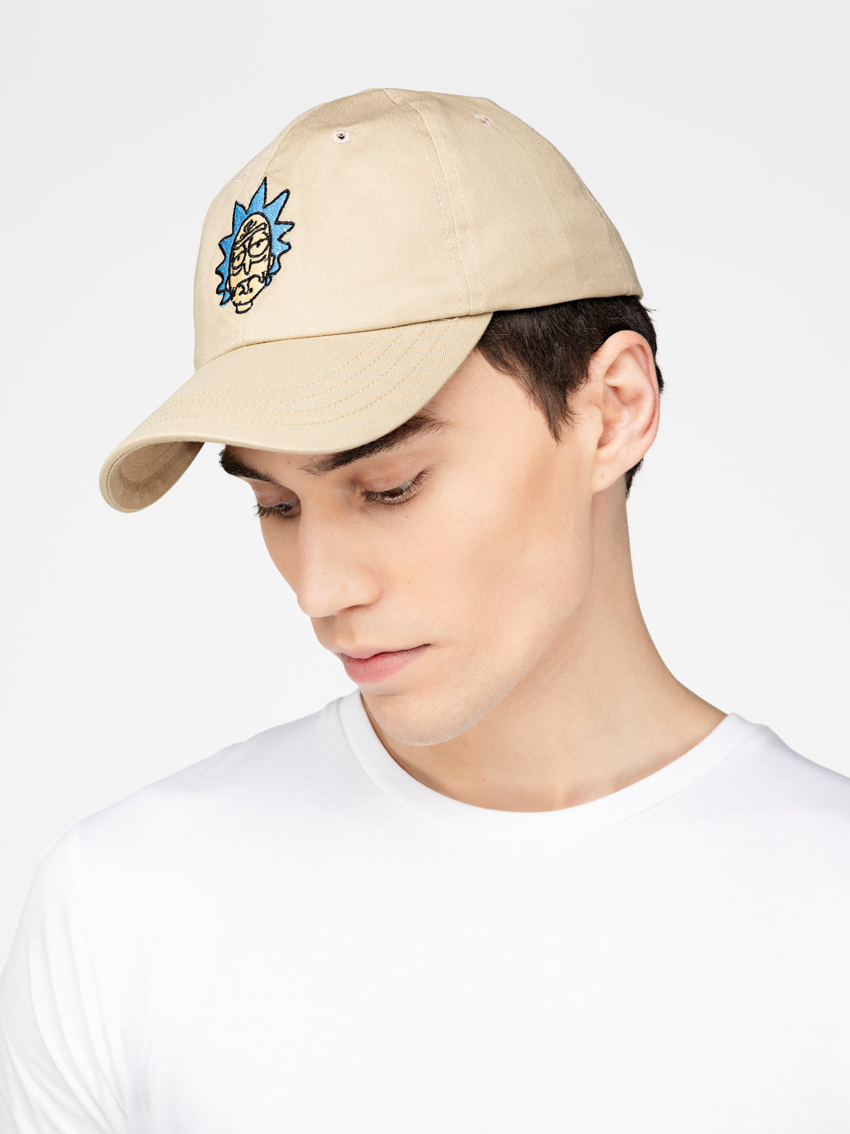 Beige Ricky & Morty Embroidered Baseball Cap – Blueberry Accessories