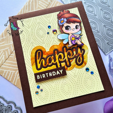 Pixie perfect stamp set, Fairy card