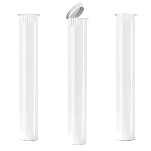 Clear Plastic Pop-Top Pre-Roll Joint Tube; 500/case