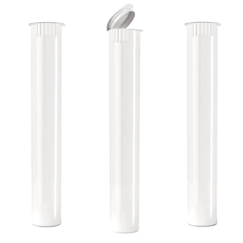 70mm Child Resistant Opaque White Plastic Pre-Roll Tubes