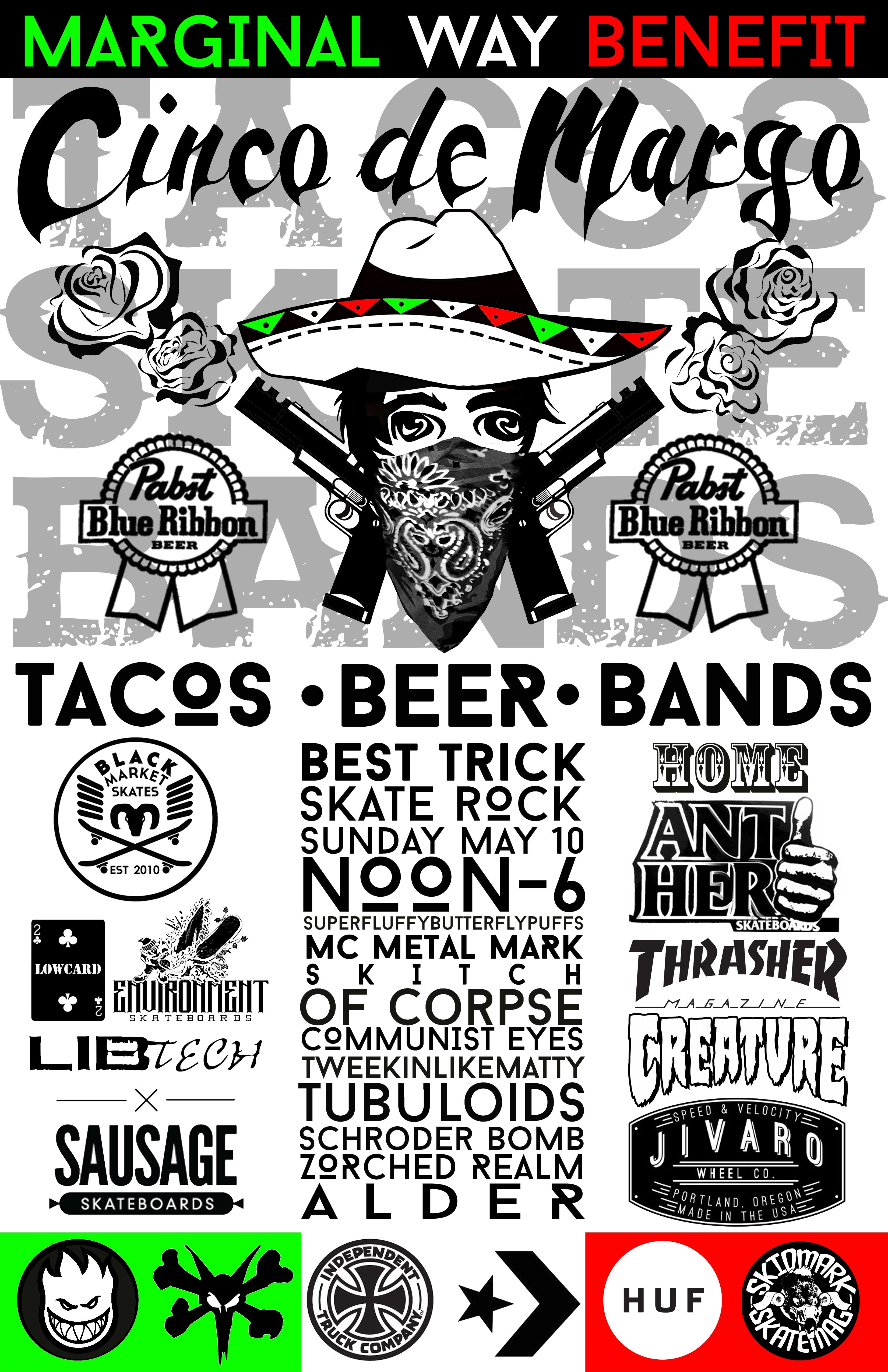 MARGINAL WAY SKATEPARK BENEFIT // SUNDAY, MAY 10TH