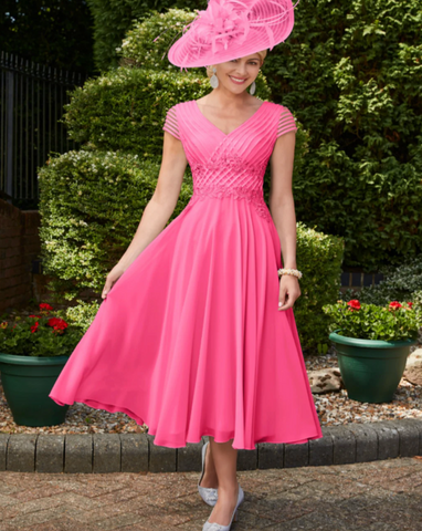 pink mother of the bride dress