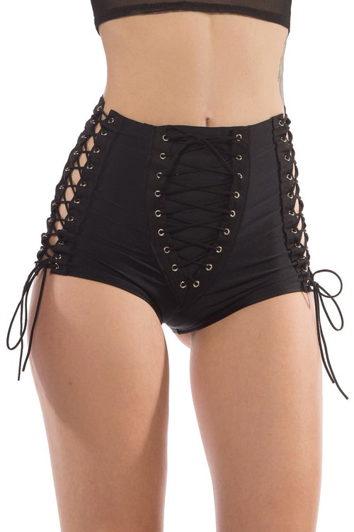 black rave shorts