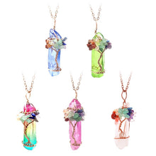 Load image into Gallery viewer, Fashion Hexagonal Column Quartz Necklaces Pendants Vintage Natural Stone Bullet White Crystal Necklace Drop Shipping In Stock
