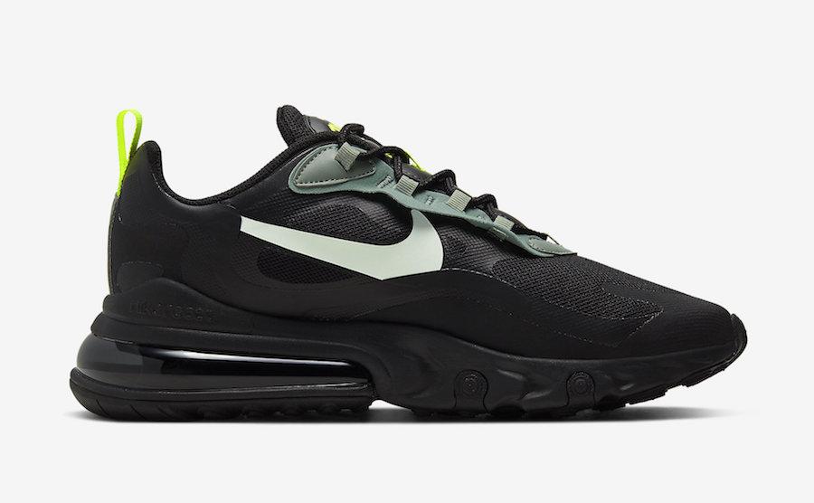 nike 270 react black green