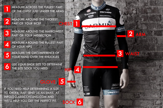 Cycling Clothing Measuring Guide