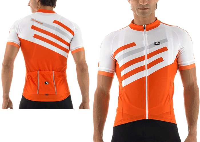 orange cycling jersey men's