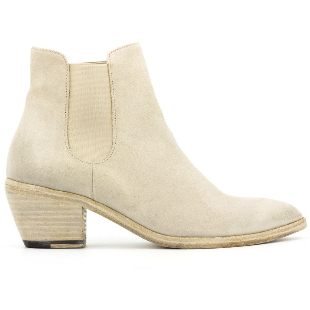 waxed suede chelsea boot