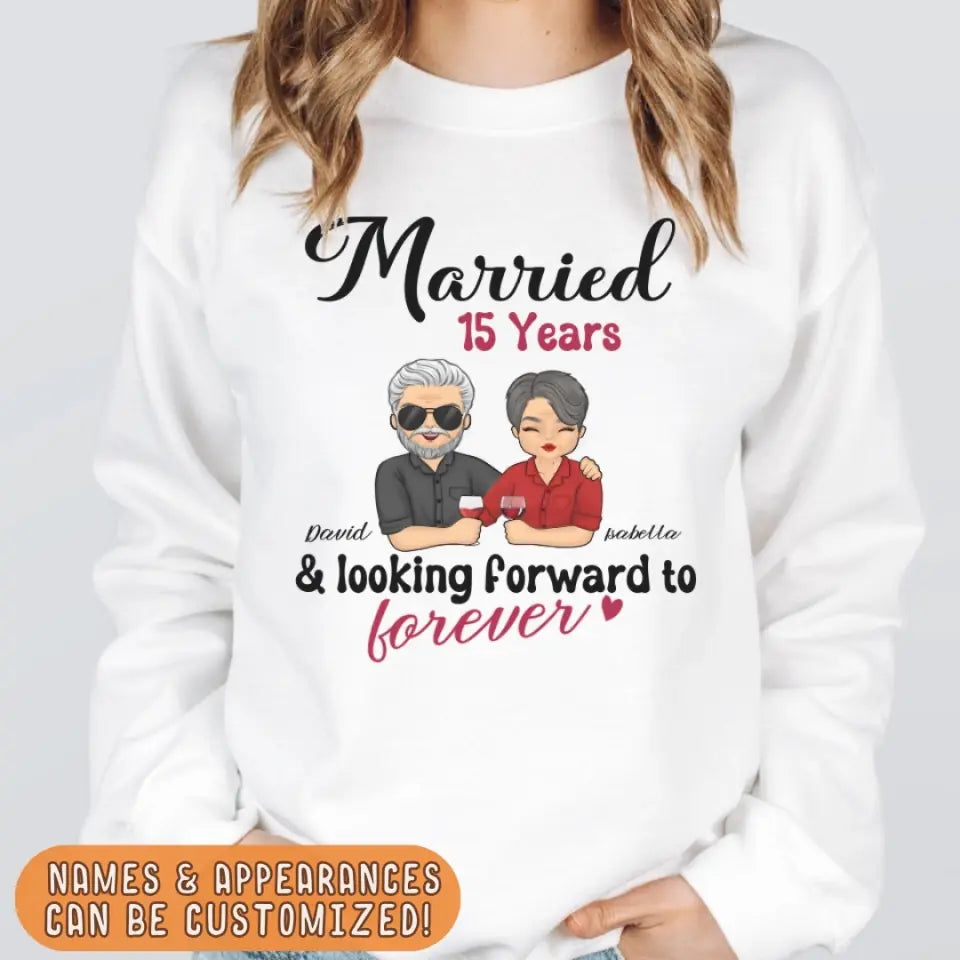 Looking Forward to Forever - Personalized Unisex Sweatshirt for Couples | Couple Gifts - Jack N Roy product image