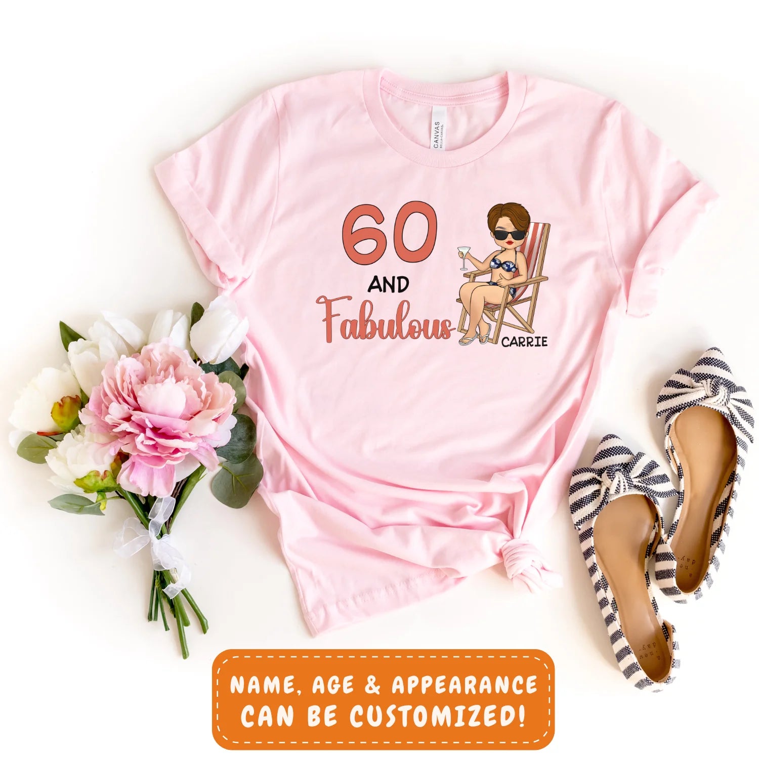 Fabulous - Personalized Birthday T-Shirt (ANY AGE)