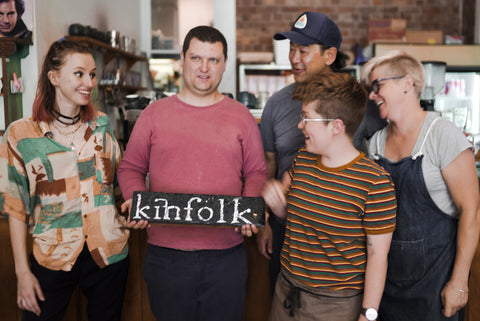 Mari & Clay collaboration with Kinfolk Cafe. Sustainable sunglasses designed in Australia.