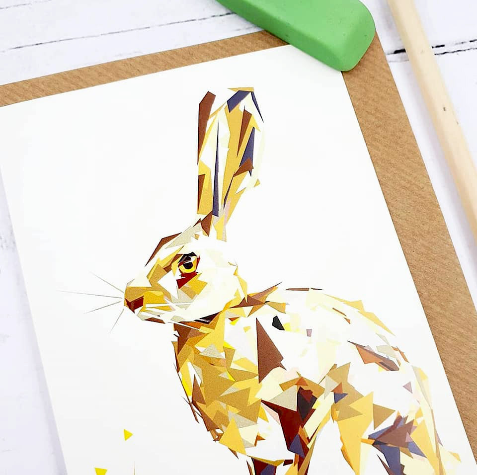 'Wild Hare' Louise Jennifer Design Animal Cards