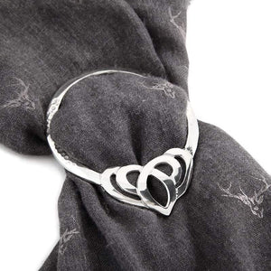 Celtic Knot Scarf Ring Made in Scotland by Pewtermill