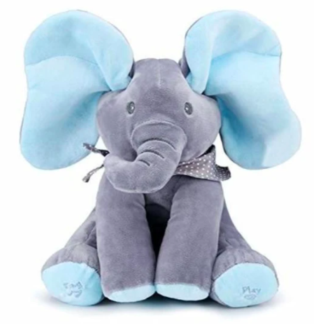 elephant peek a boo plush toy