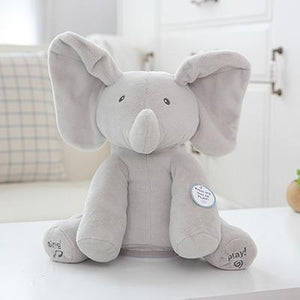 talking elephant plush toy with music