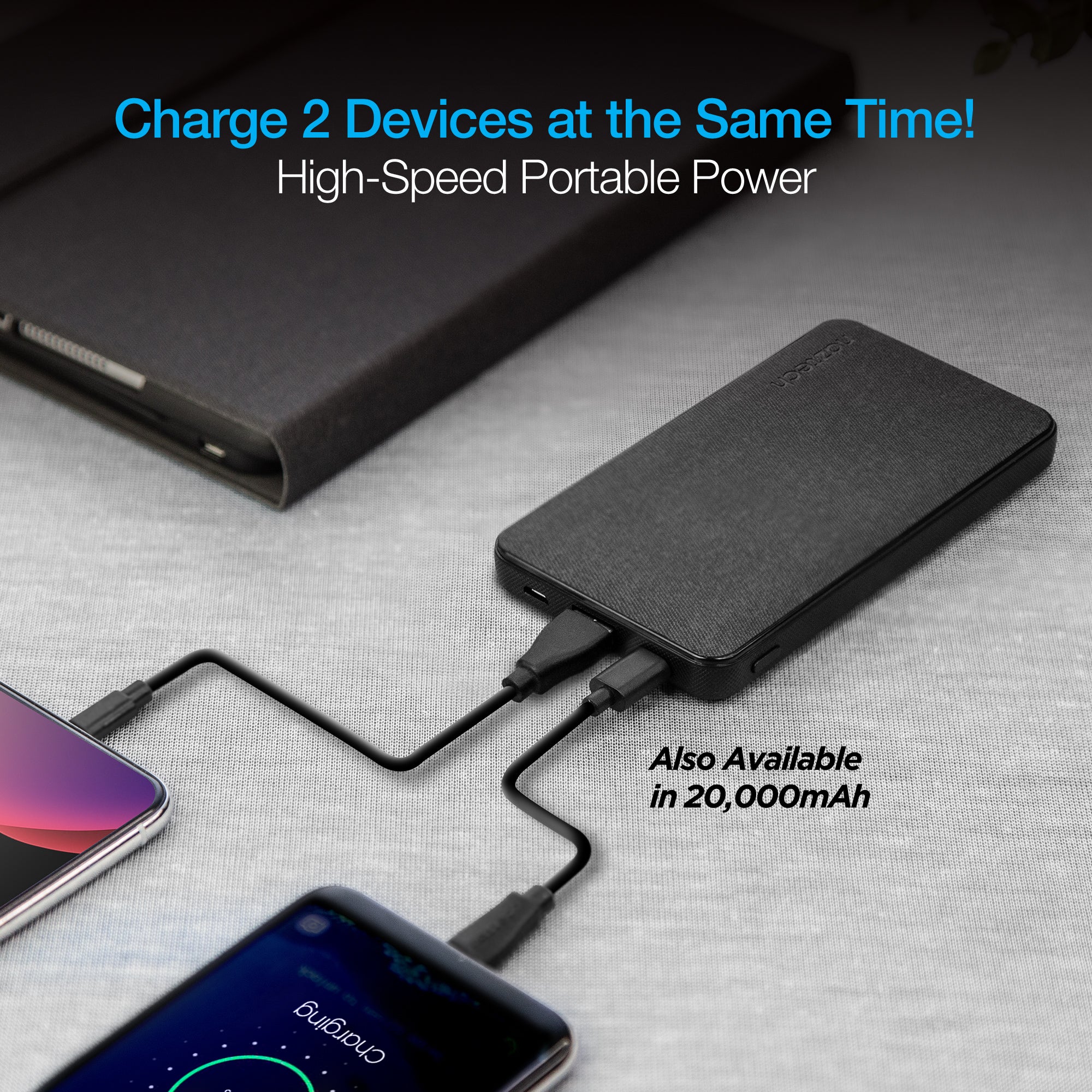10,000mAh Fast Fabric Power with 18W USB-C PD Quick Charge 3.0 | Naztech – Naztech.com