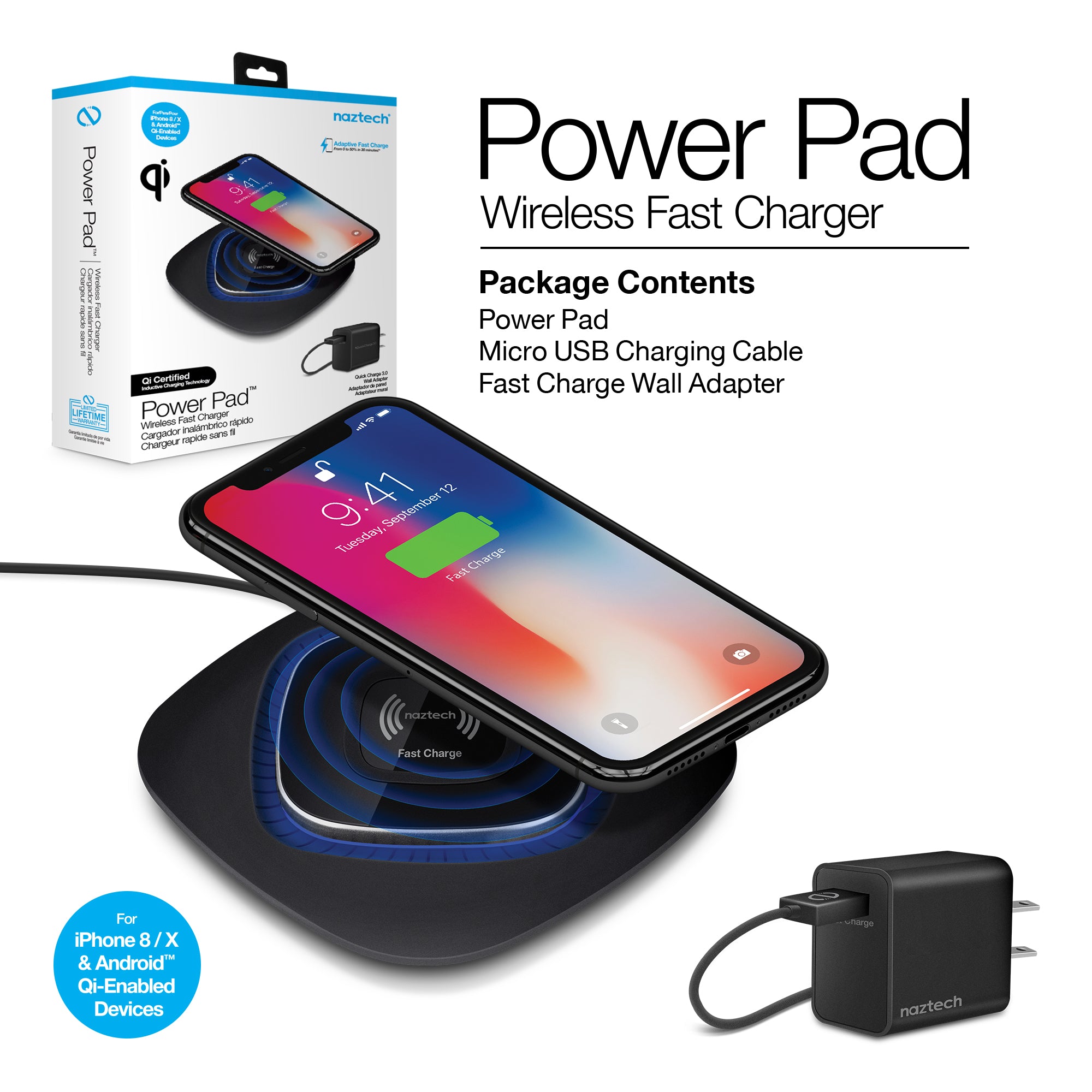 Power Pad Qi Wireless Fast Charger – 