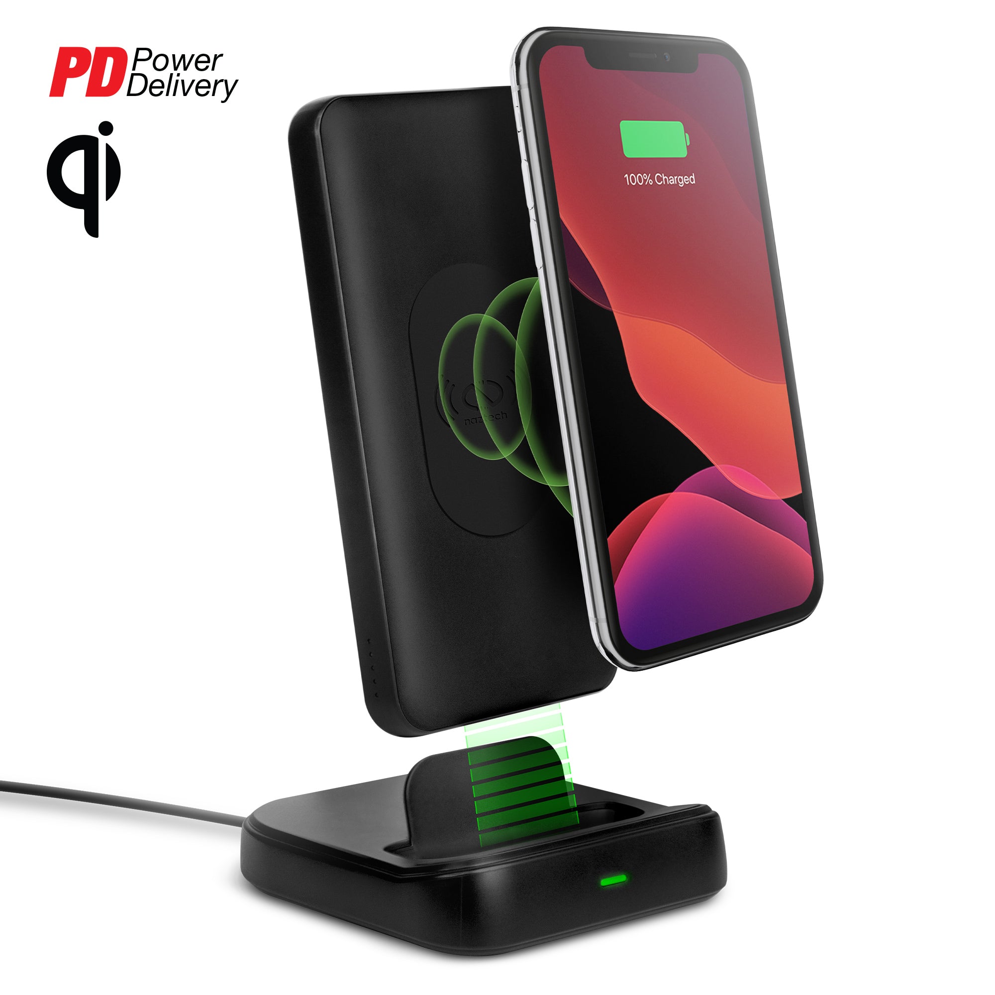 Phone Stand + Wireless Charger Power Bank | – Naztech.com