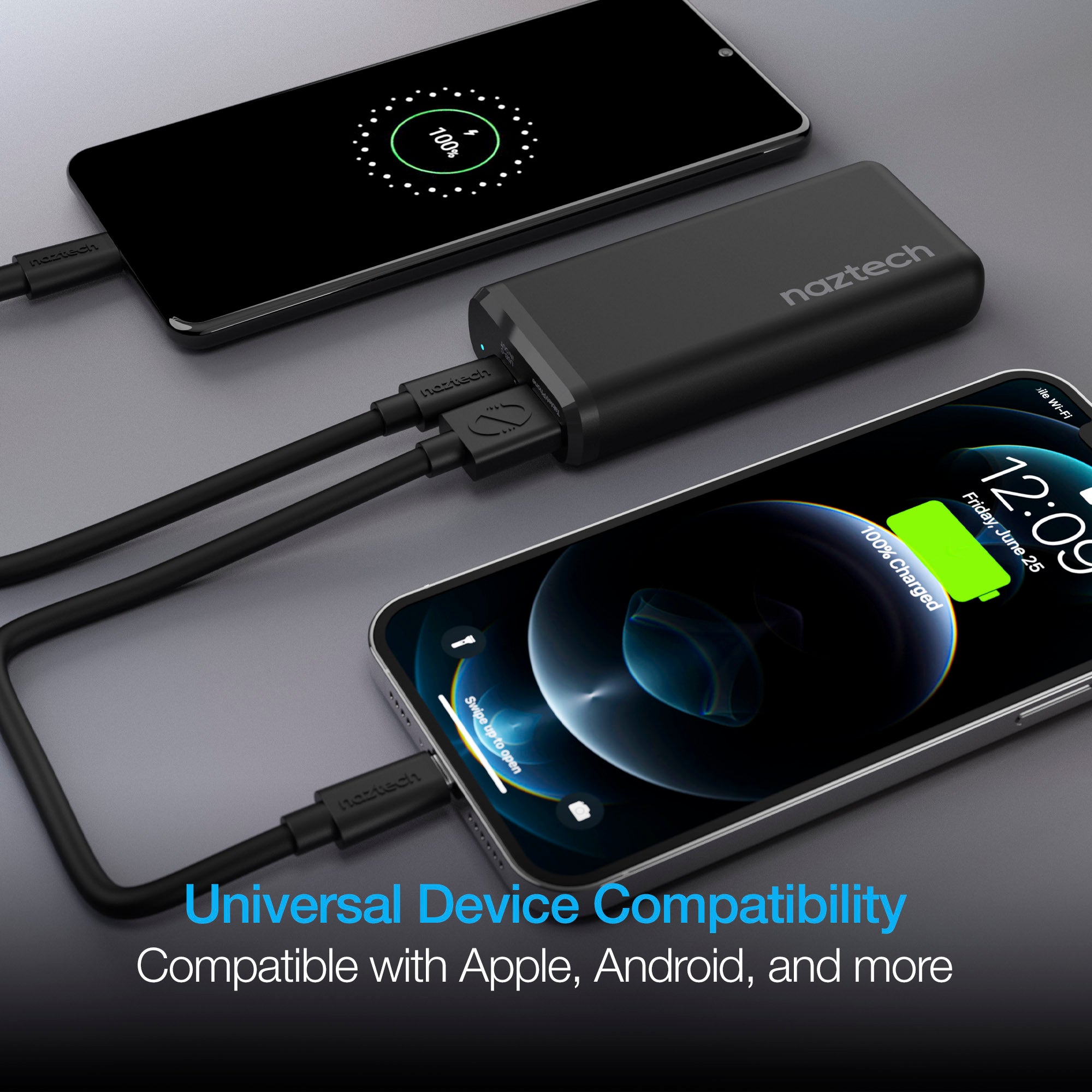 4,000mAh | USB-C + USB Power Bank | Add-On for the Ultimate Charging Station Pro | Naztech –
