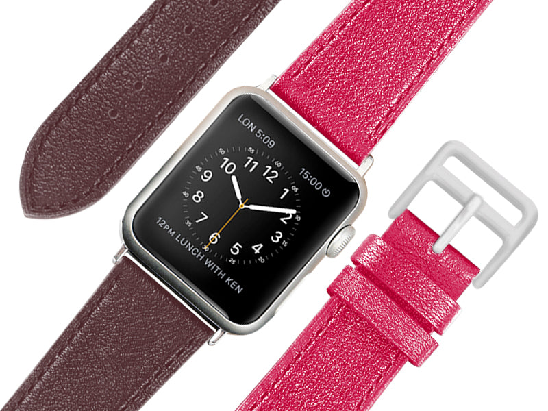 Apple Watch Leather Band ™ Pink Ostrich Leather Strap