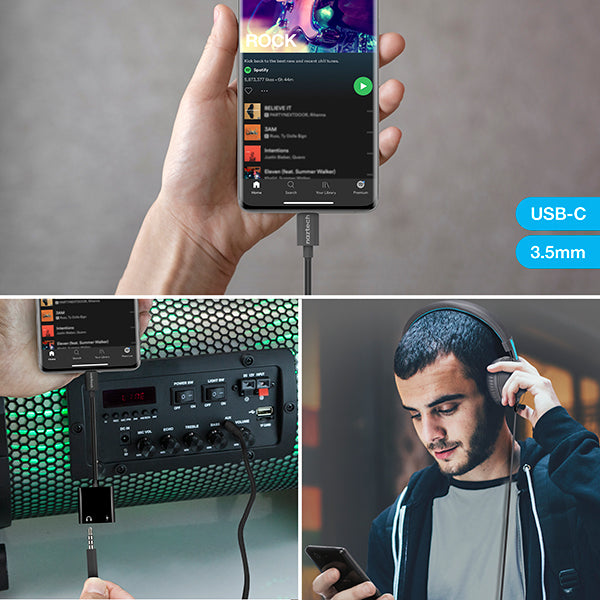 USB-C to 3.5mm Charger and Headphone Adapter | Naztech – Naztech.com