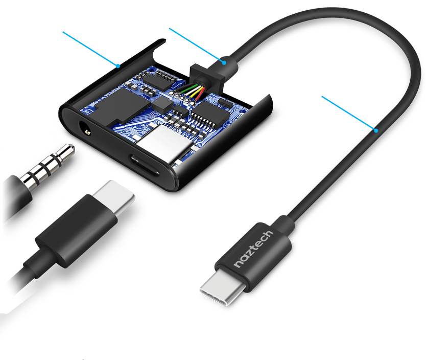 USB-C to 3.5mm Charger and Headphone Adapter