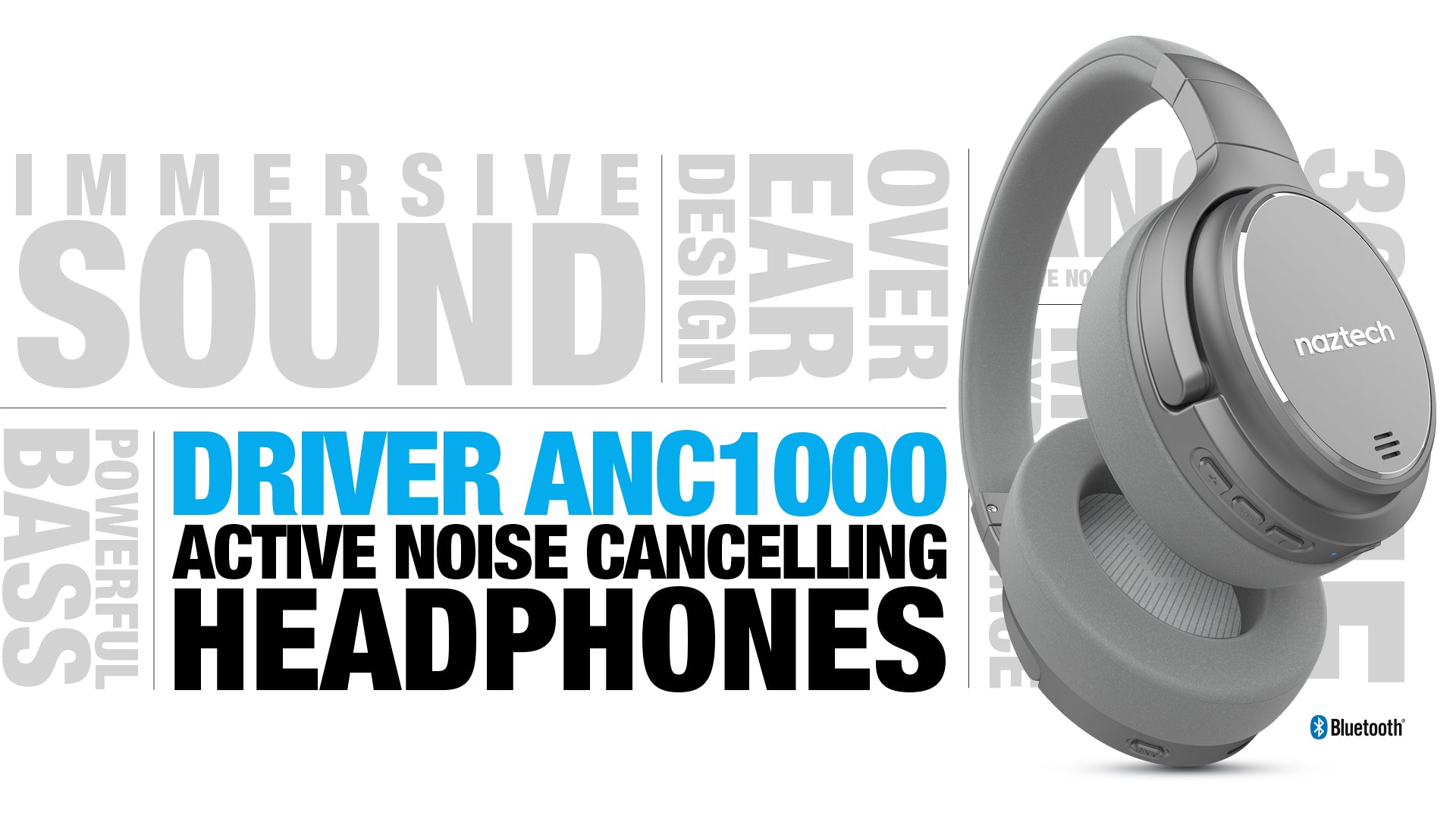 Noise Cancelling Headphones - Wireless ANC | Naztech – Naztech.com