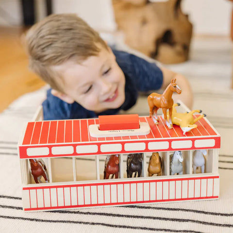 Melissa and Doug: Portable Show-Horse Stable