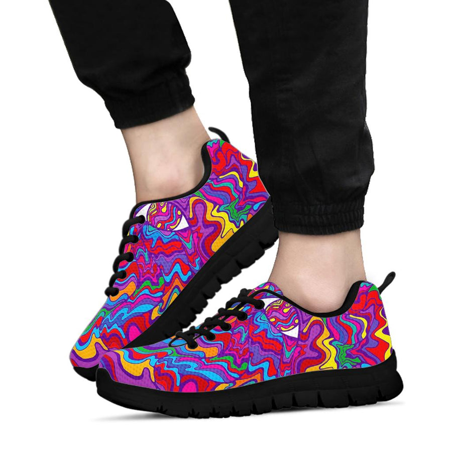 Psychedelic Face Sneakers