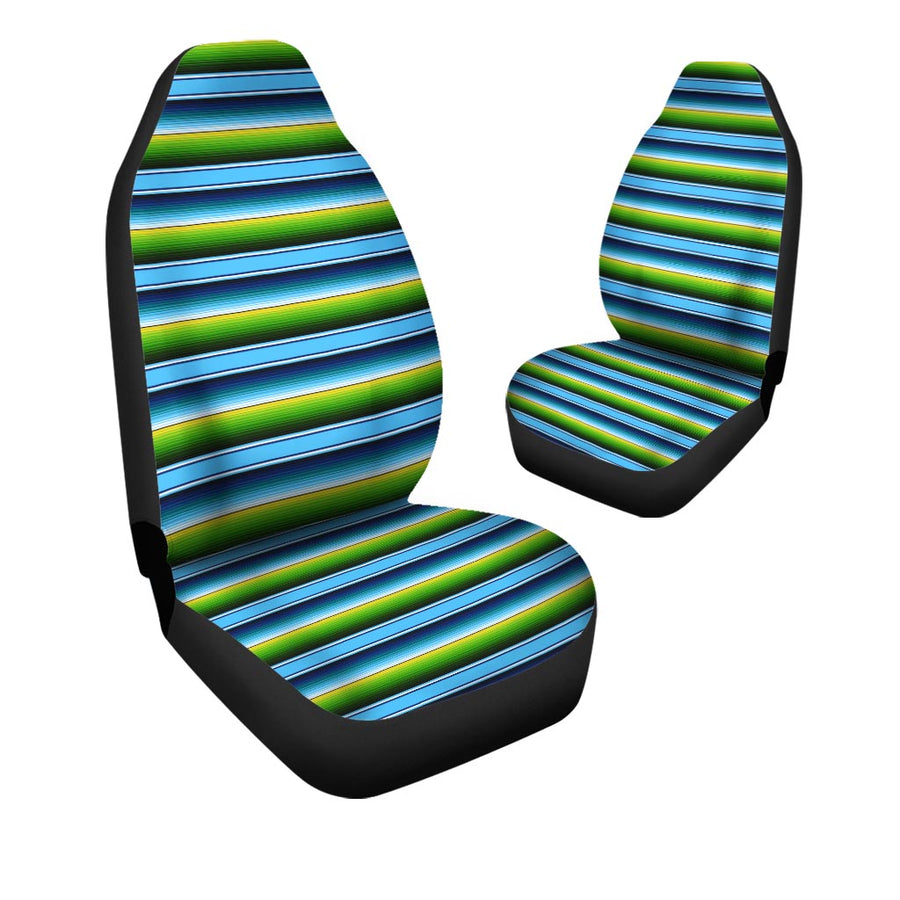 Green And Blue Mexican Baja Car Seat Covers