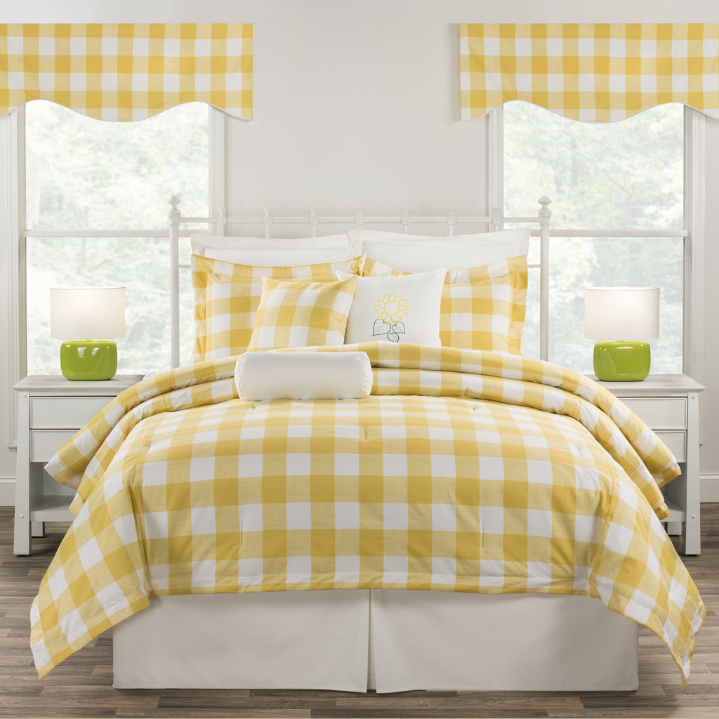 Cottage Classic Yellow Comforter Bedding Set American Made Dorm