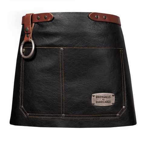 black leather waist apron for waiters