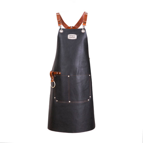 the premium x-cross leather apron for butchers