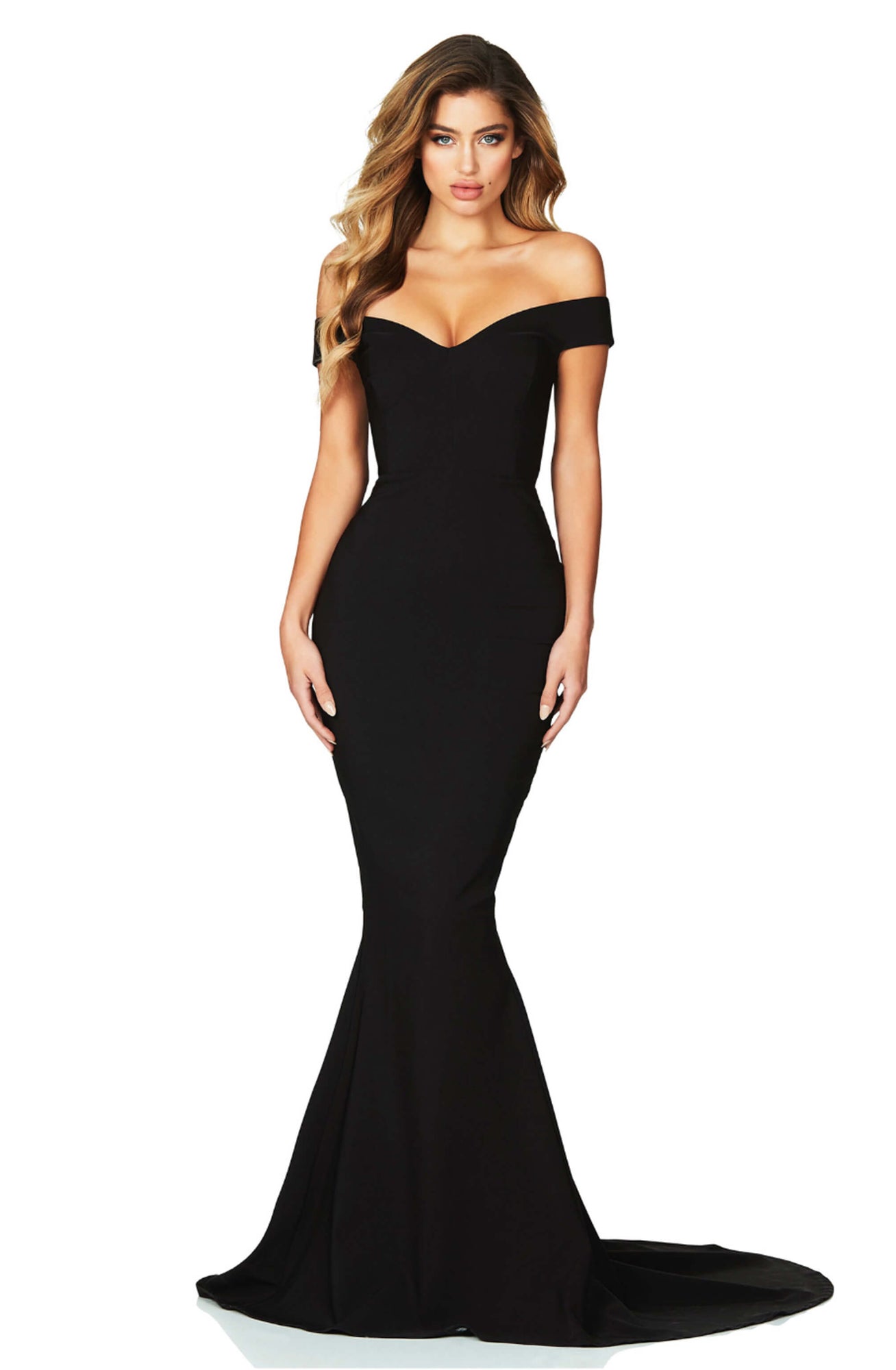 NOOKIE Allure Gown for Hire | Off Shoulder Gown | High St. Hire