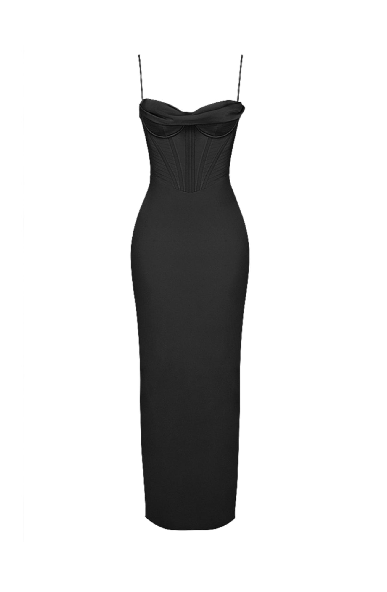Charmaine Black Corset Maxi Dress by House of CB | High St. Hire