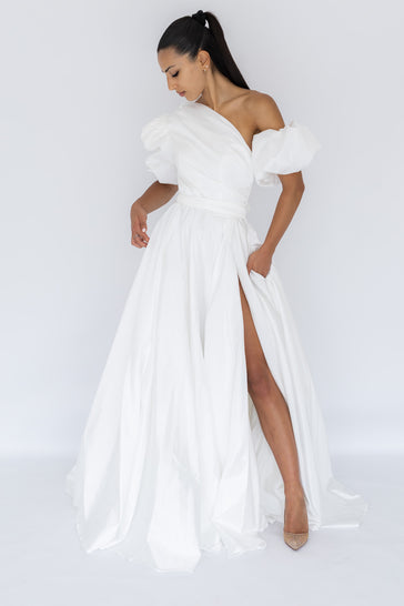 Maya White Dress by Nadine Merabi for Hire – High St. Hire