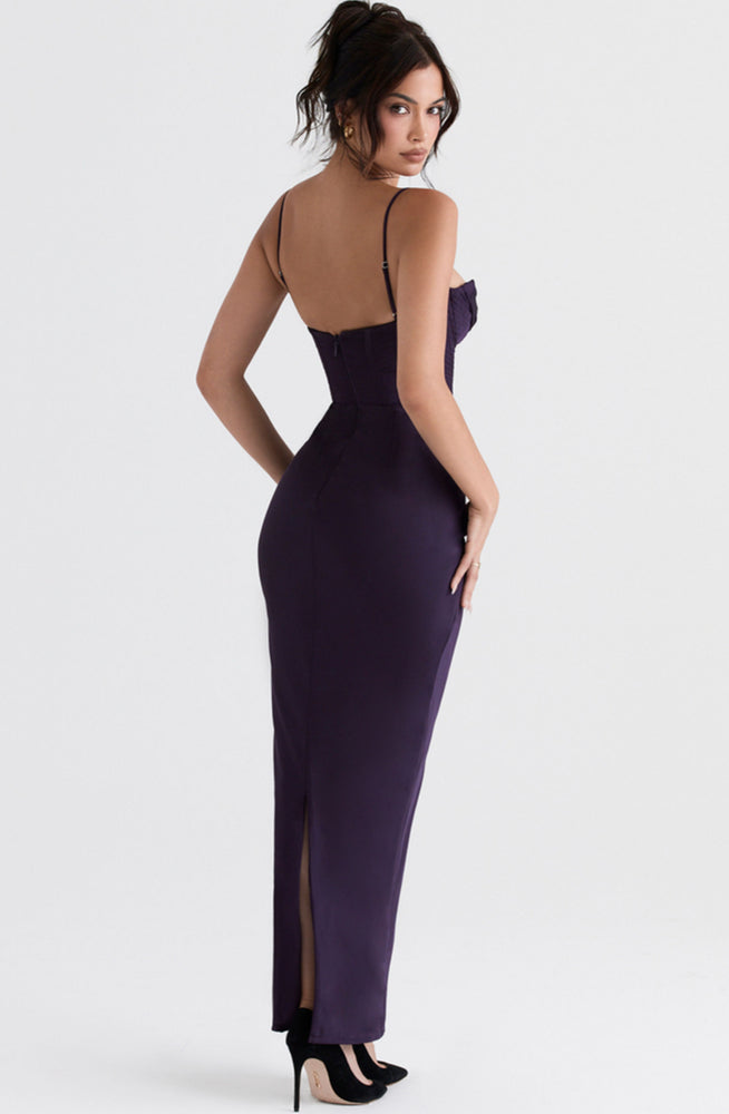 Charmaine Night Shade Corset Maxi Dress by House of CB | High St. Hire