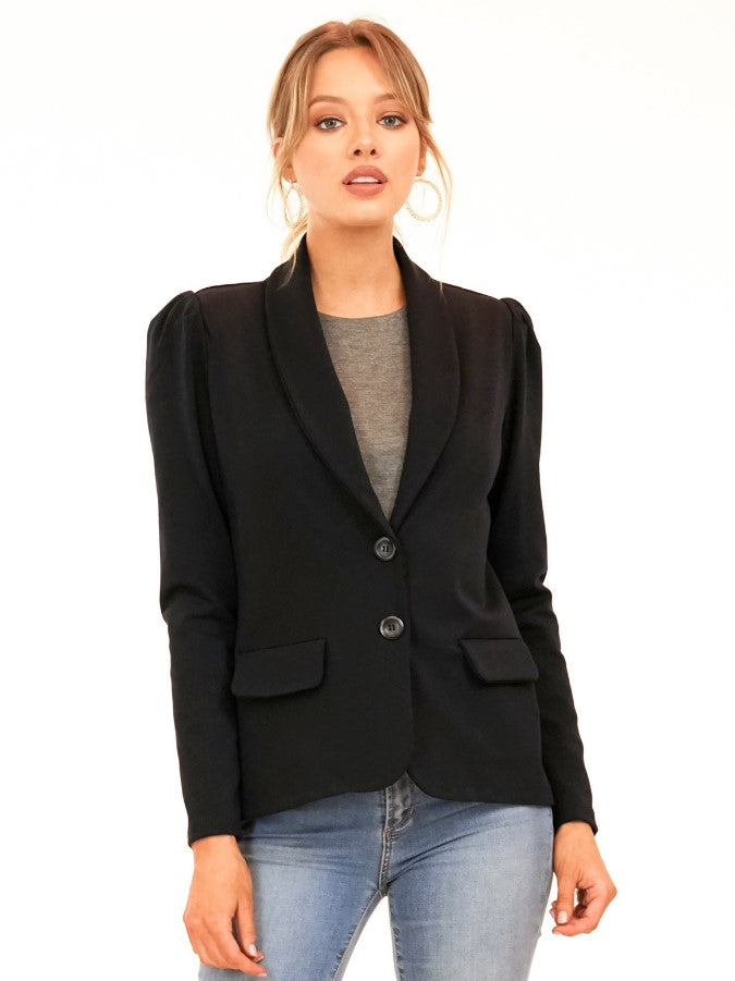 Ripley Rader Ponte Knit Blazer Black - Monkee's of the Pines