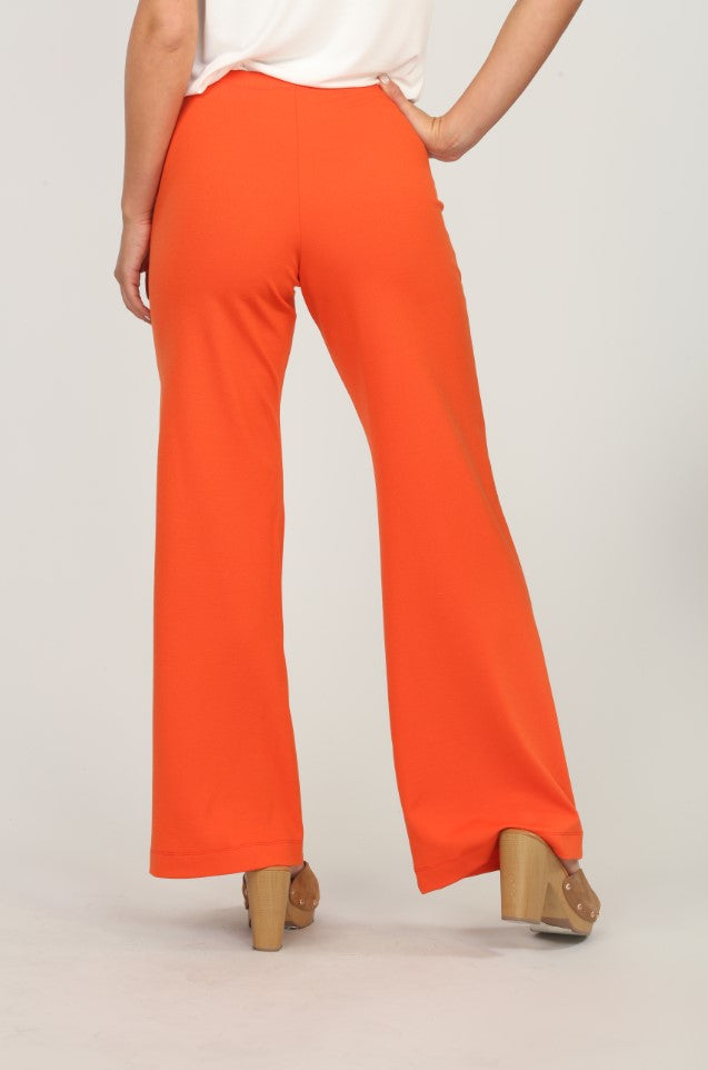 Navy Stretch Flare Front Tie Pants - FINAL SALE