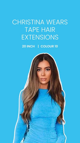 Brunette human hair Tape Hair Extensions 