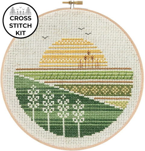 Cross Stitch KIT Beginner, Beginner Cross Stitch, Mountains Geometric Cross  Stitch Pattern Forest Scandinavian Woodland X178 