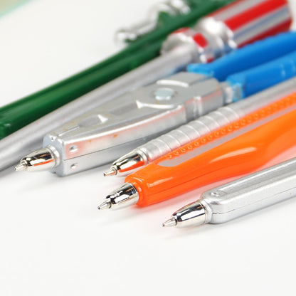 6PCS Simulation Hardware Tools Vise Hand Knife Hammer Creative Ballpoint Pens Quality Pen Office School Supplies