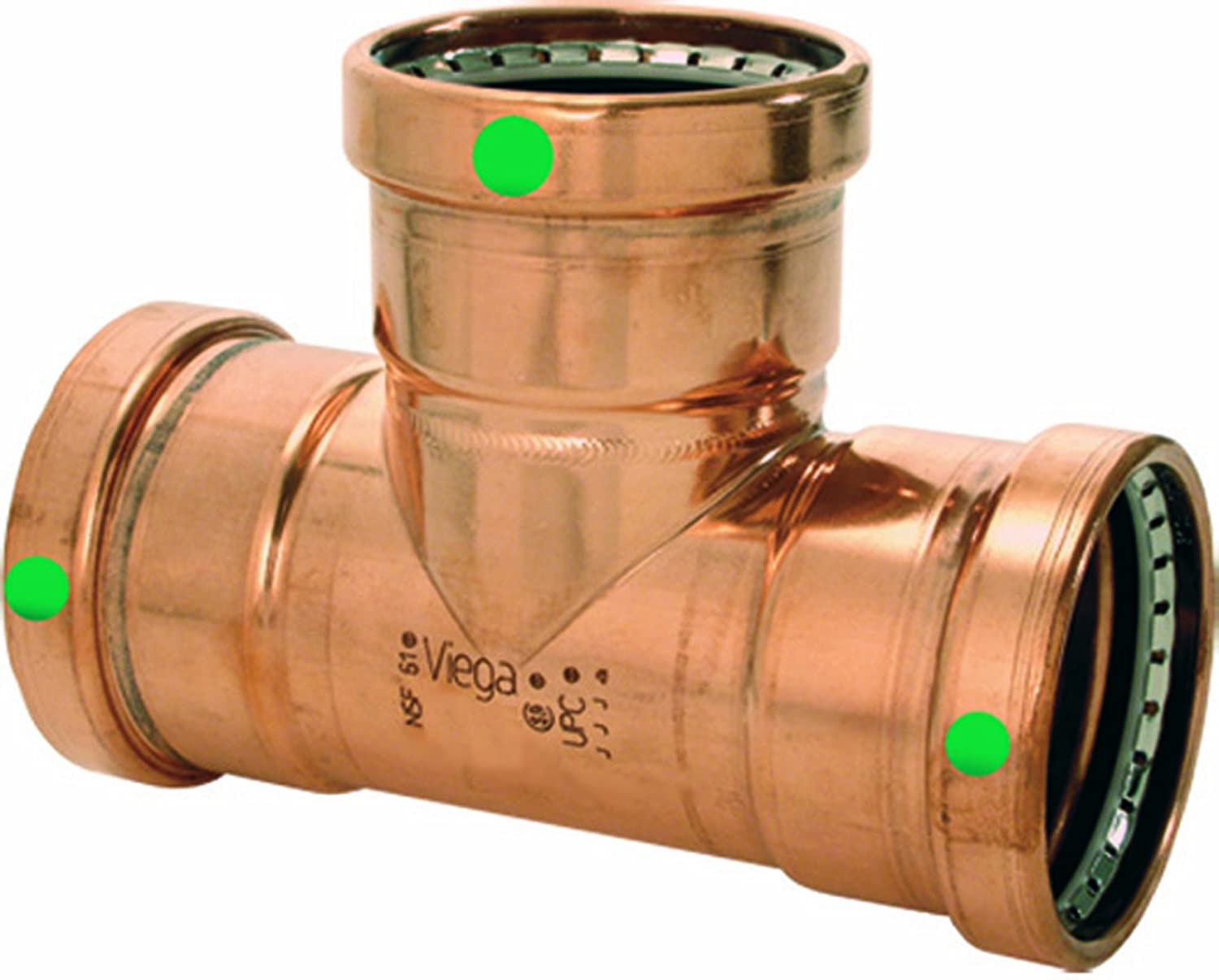 20793 - 4" x 4" x 3/4" ProPress XL-C Copper Tee (Lead Free)
