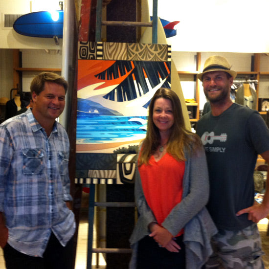 Happy Customers of the Original Painting of the SurfAid Malibu Artwork