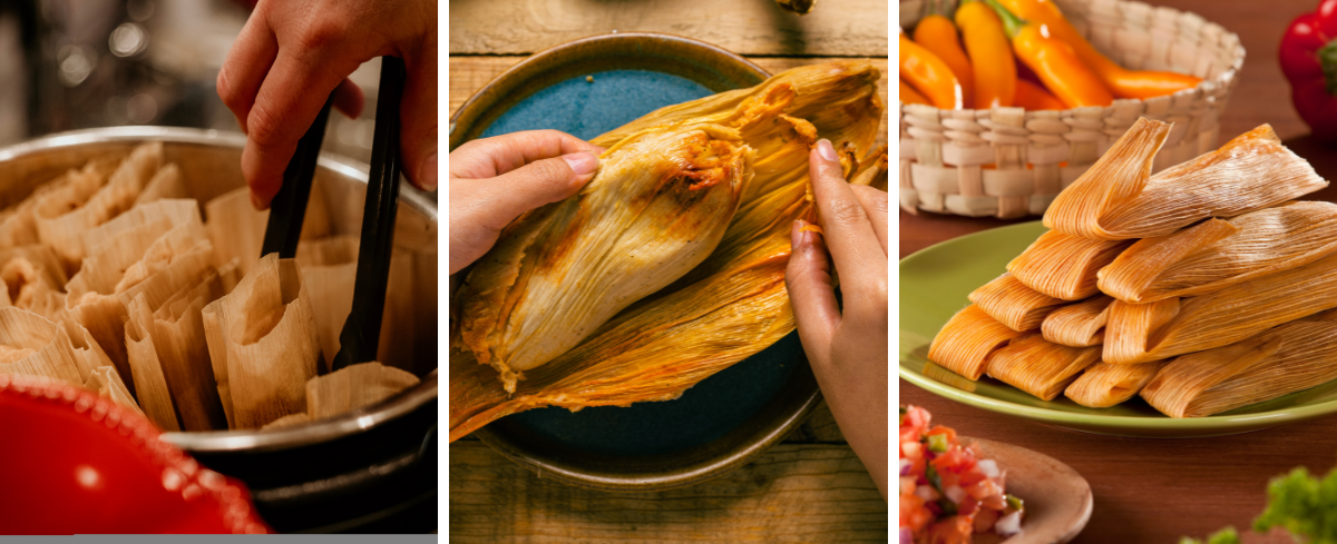 Tamales, comida tradicional mexicana que se come el día de la candelaria