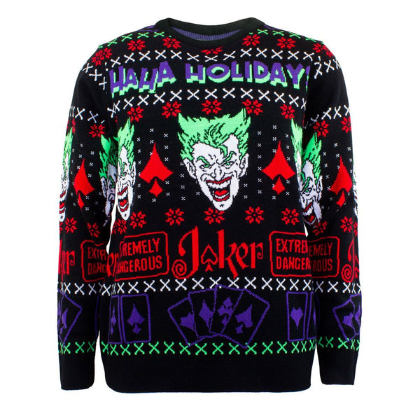 DC Comics Sweatshirt Christmas Jumper Joker - HaHa Holidays Size S