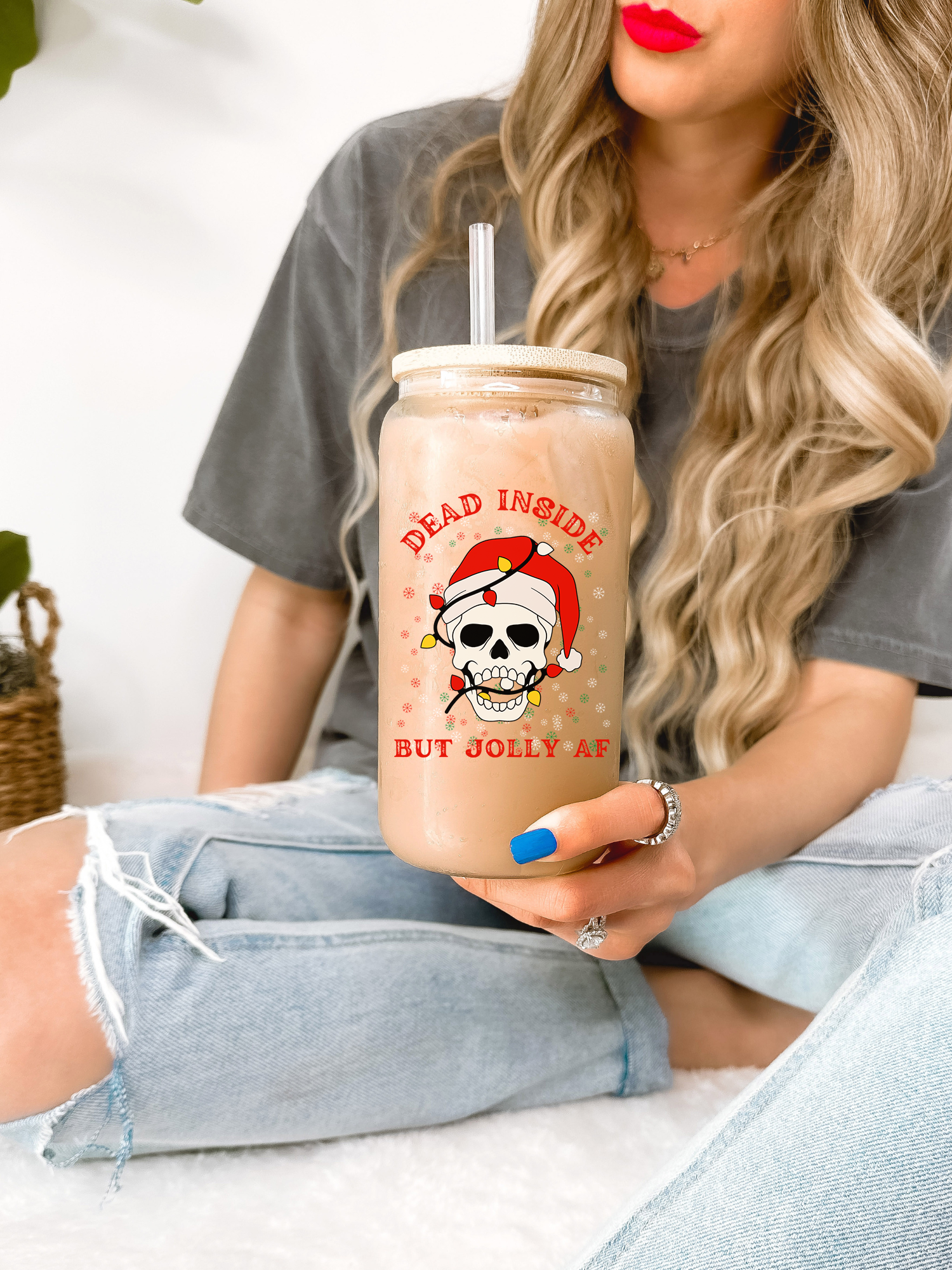 Fueled by Iced Coffee and Anxiety Glass, Iced Coffee Glass, Iced Coffee  Cup, Glass Coffee Cup, Gift Ideas for Women, Gifts for Her 