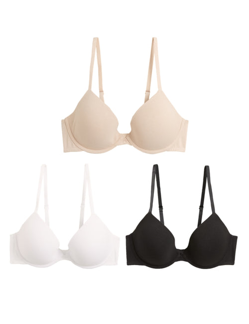 The perfect gift Cheap 🛒 M&S Collection Bras 3pk Non Wired Full Cup  T-Shirt Bra A-E 💯 for any occasion