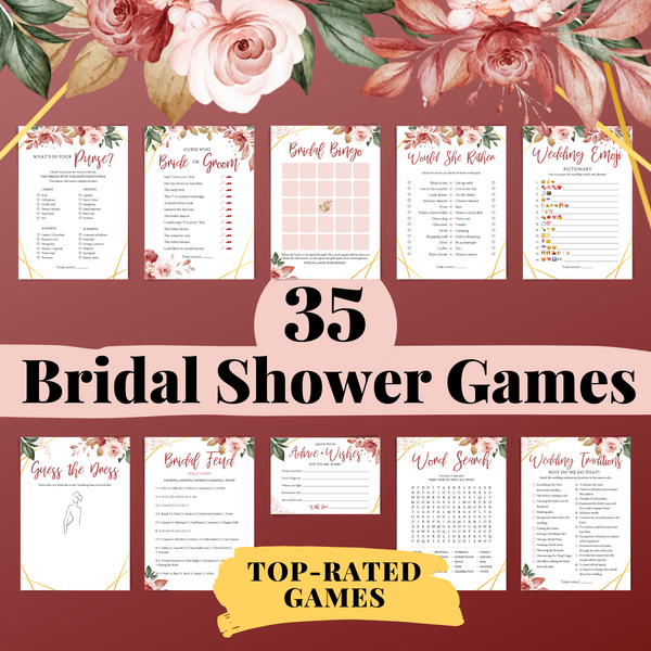 35 Printable Bridal Shower Games - Top-Rated Bridal Shower Game Bundle ...